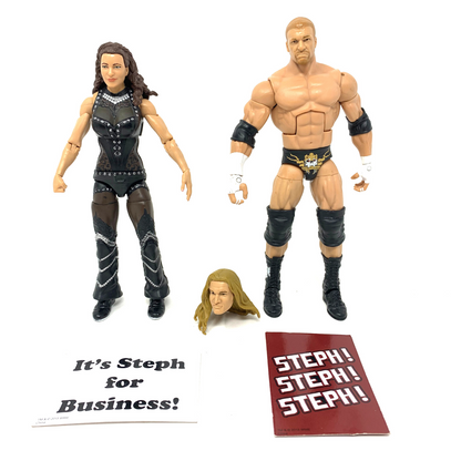 WWE Triple H & Stephanie McMahon Elite Collection Wrestling Action Figures