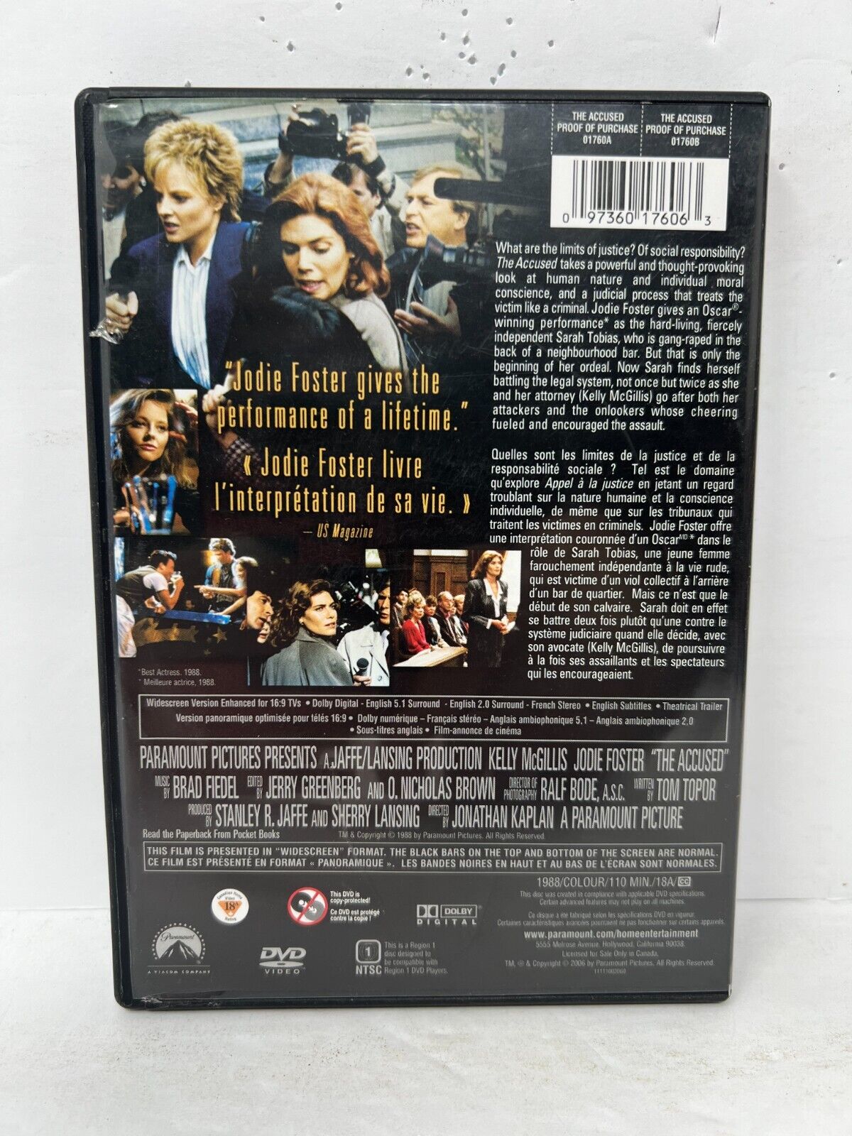 The Accused (DVD) Drama Good Condition!!!