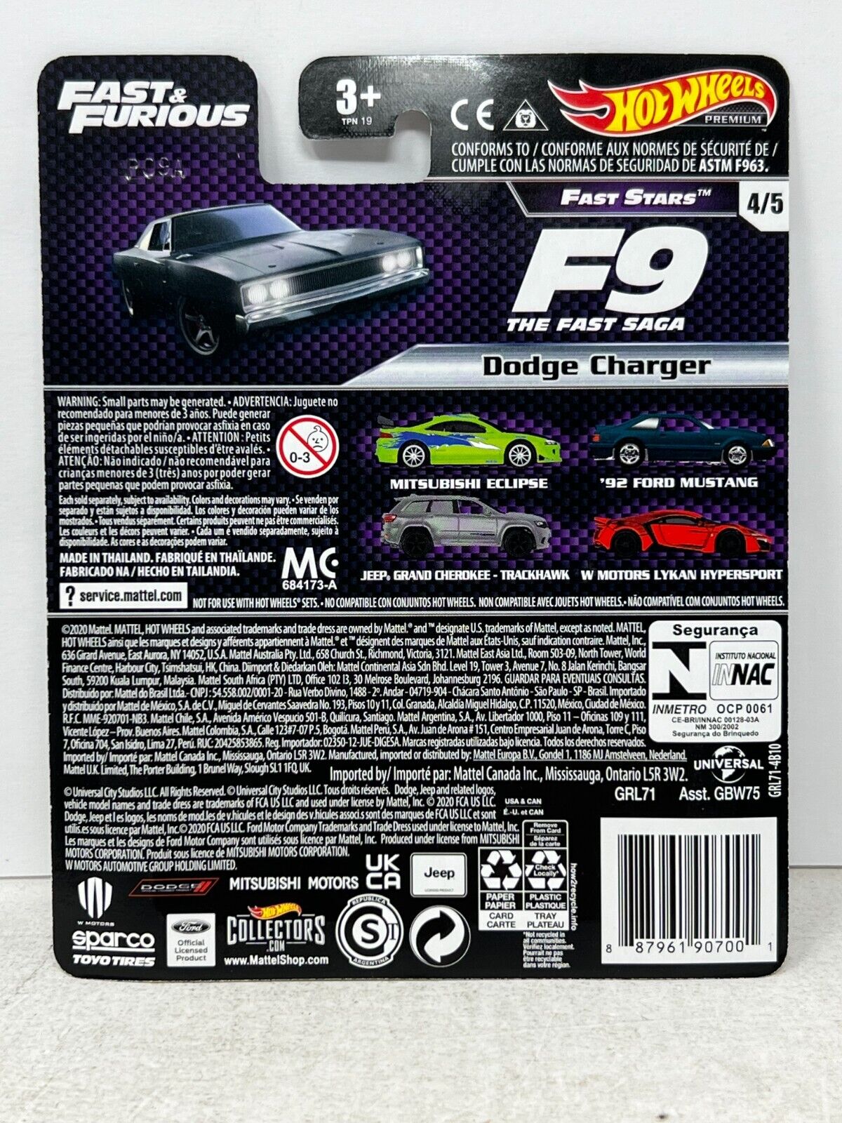 Hot Wheels Premium Fast & Furious Fast Stars Dodge Charger 1:64 Diecast