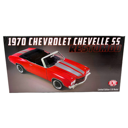 ACME 1970 Chevrolet Chevelle SS Restomod Red Limited Edition 1:18 Diecast