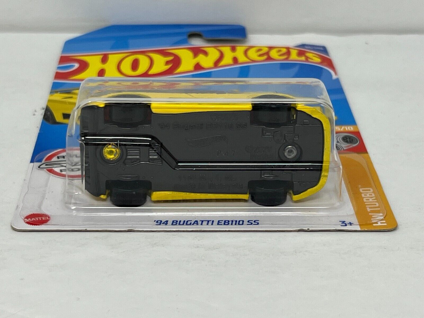 Hot Wheels HW Turbo '94 Bugatti EB110 SS Yellow 1:64 Diecast