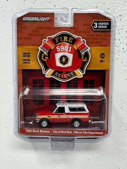 Greenlight Fire & Rescue 1996 Ford Bronco 1:64 Diecast