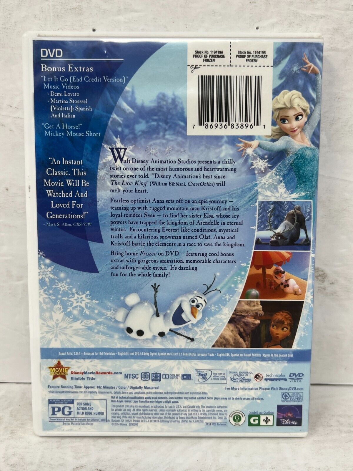 Frozen (DVD) Disney Good Condition!!!