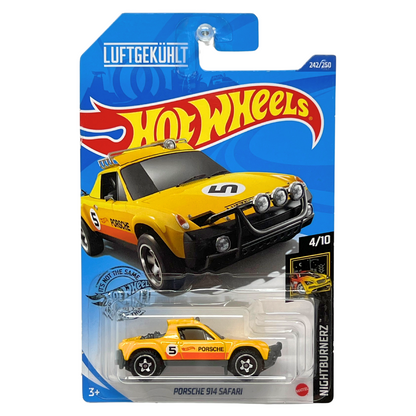 Hot Wheels Nightburnerz Porsche 914 Safari Yellow 1:64 Diecast V2