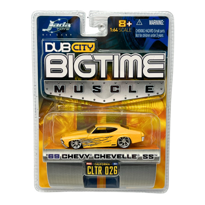 Jada Dub City Bigtime Muscle 1969 Chevy Chevelle SS 1:64 Diecast Yellow