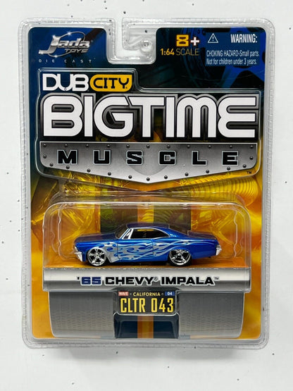 Jada Dub City Bigtime Muscle 1965 Chevy Impala 1:64 Diecast Blue