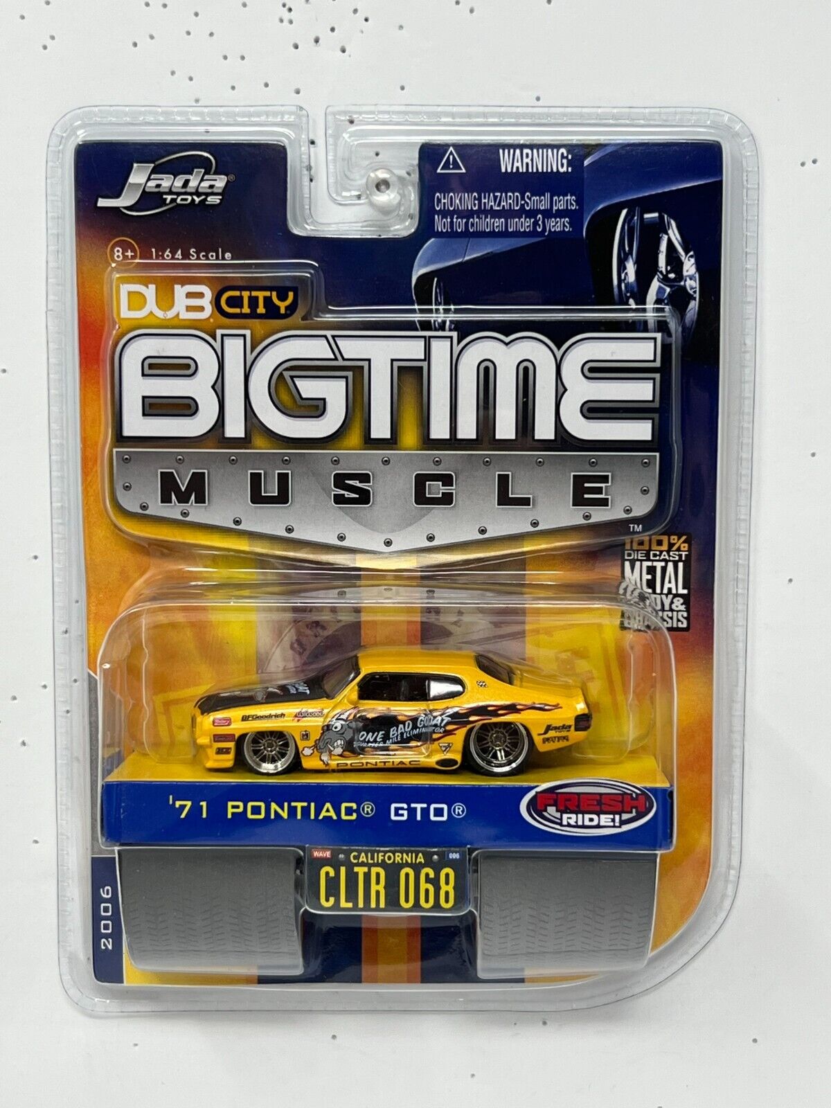 Jada Dub City Bigtime Muscle 1971 Pontiac GTO 1:64 Diecast Yellow