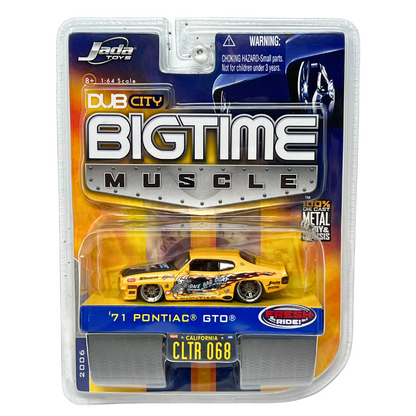 Jada Dub City Bigtime Muscle 1971 Pontiac GTO 1:64 Diecast Yellow