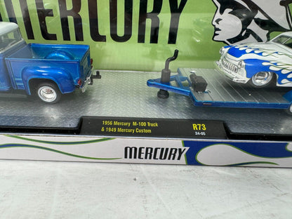 M2 Machines 1956 Mercury M-100 Truck & 1949 Mercury Auto-Haulers 1:64 Diecast