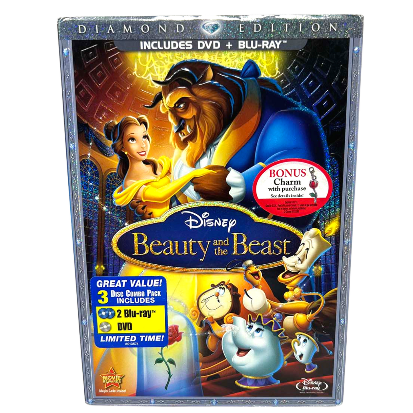 Disney Beauty and the Beast (DVD + Blu-ray) Classic Good Condition!!!