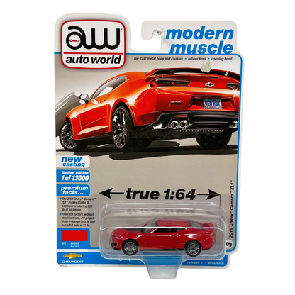 Auto World Modern Muscle 2018 Chevy Camaro ZL1 1:64 Diecast Version B