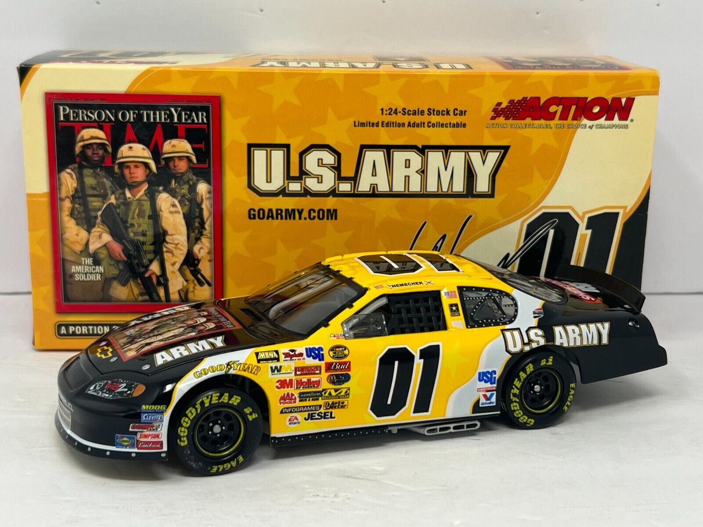 Action Nascar #1 Joe Nemechek U.S. Army Monte Carlo BANK 1:24 Diecast 1 of 300#