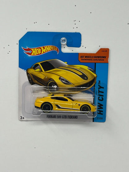 Hot Wheels HW City Ferrari 599 GTB Fiorano Yellow 1:64 Diecast Version 2