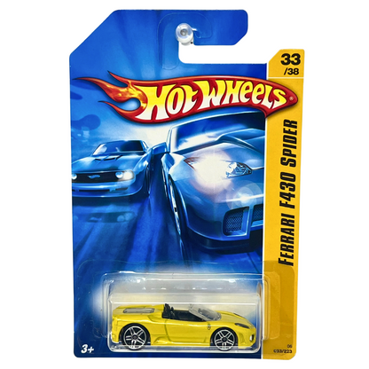 Hot Wheels Ferrari F430 Spider Yellow 1:64 Diecast Version 3