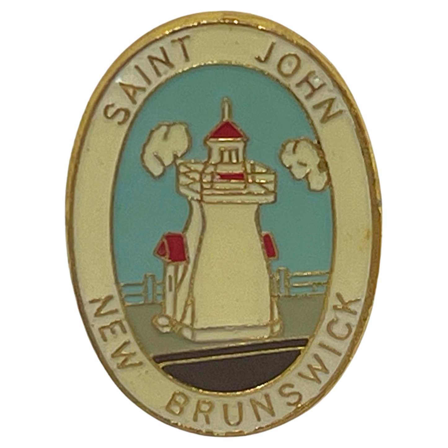 Saint John New Brunswick Lighthouse Souvenir Cities & States Lapel Pin SP5
