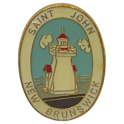 Saint John New Brunswick Lighthouse Souvenir Cities & States Lapel Pin SP5