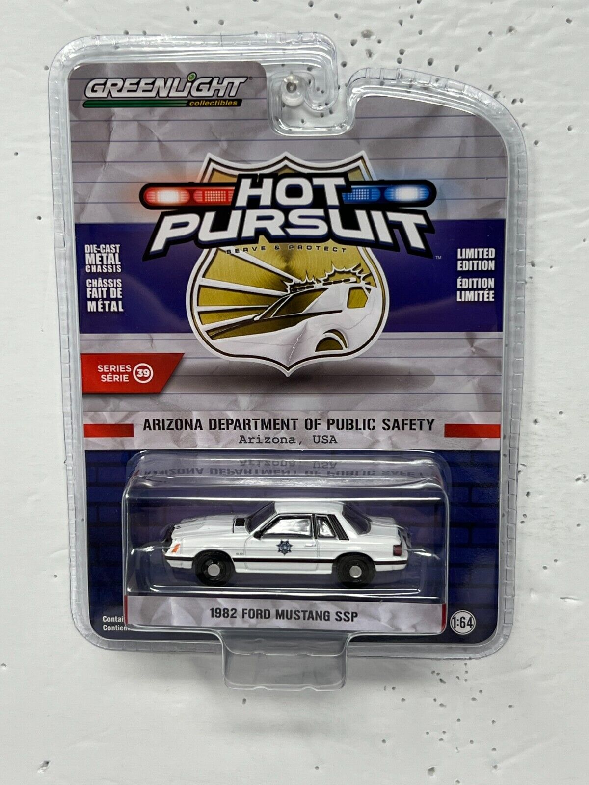 Greenlight Hot Pursuit 1982 Ford Mustang SSP 1:64 Diecast