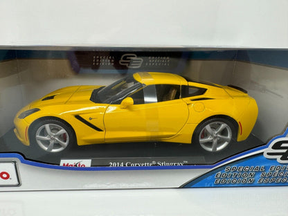 Maisto 2014 Chevrolet Corvette Stingray Z51 Special Edition 1:18 Diecast Yellow