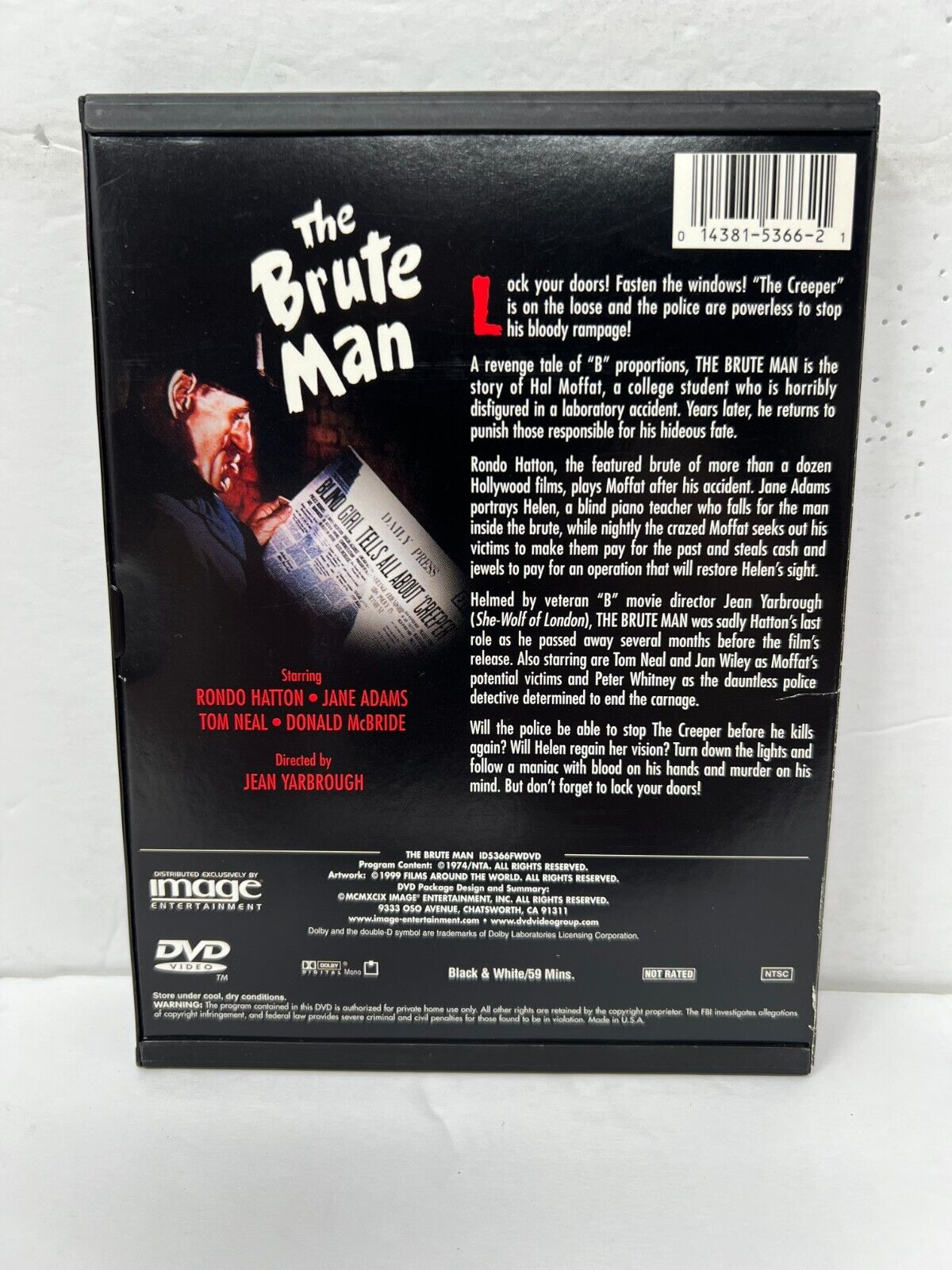 The Brute Man (DVD) Horror Good Condition!!!