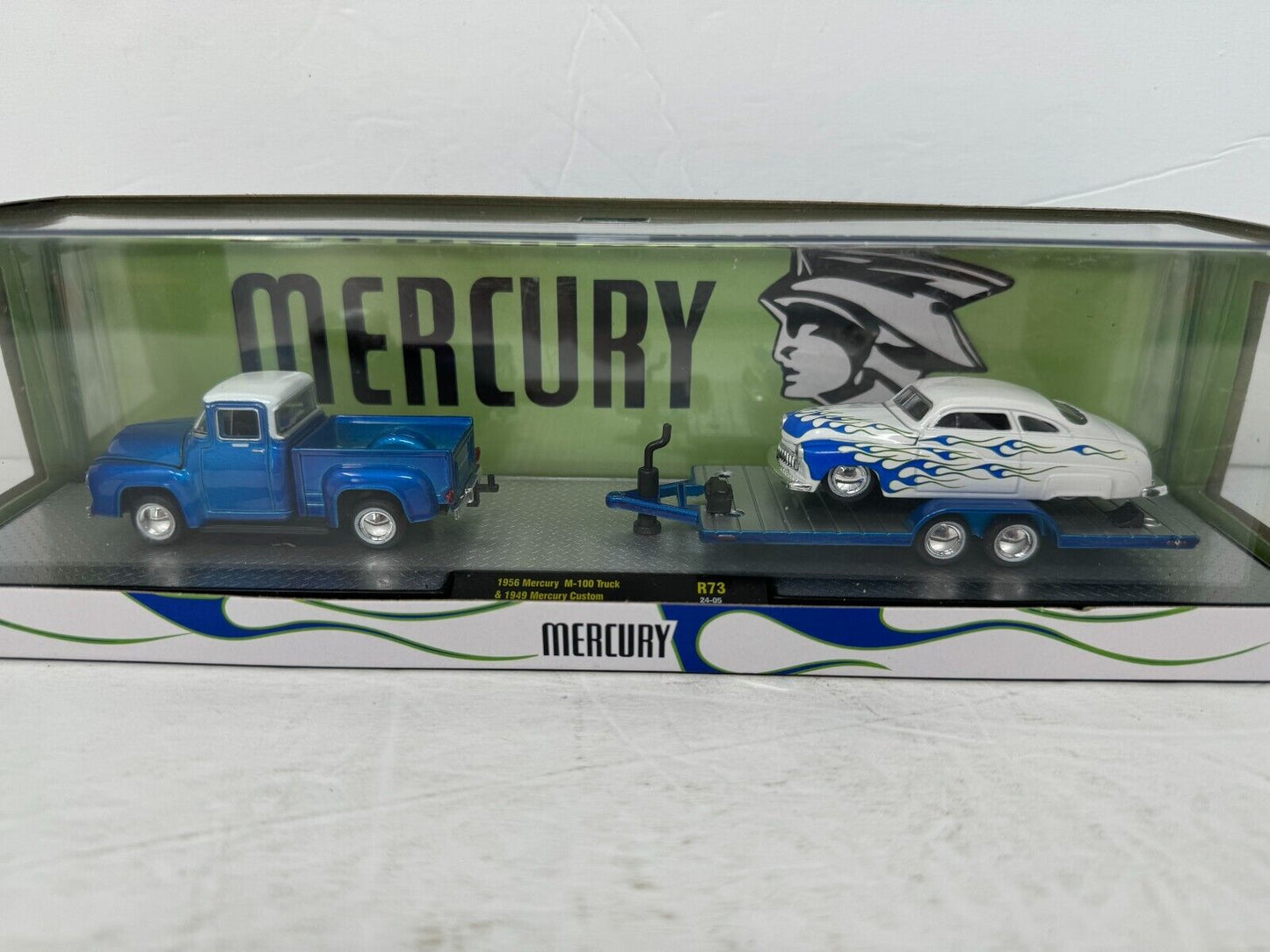 M2 Machines 1956 Mercury M-100 Truck & 1949 Mercury Auto-Haulers 1:64 Diecast