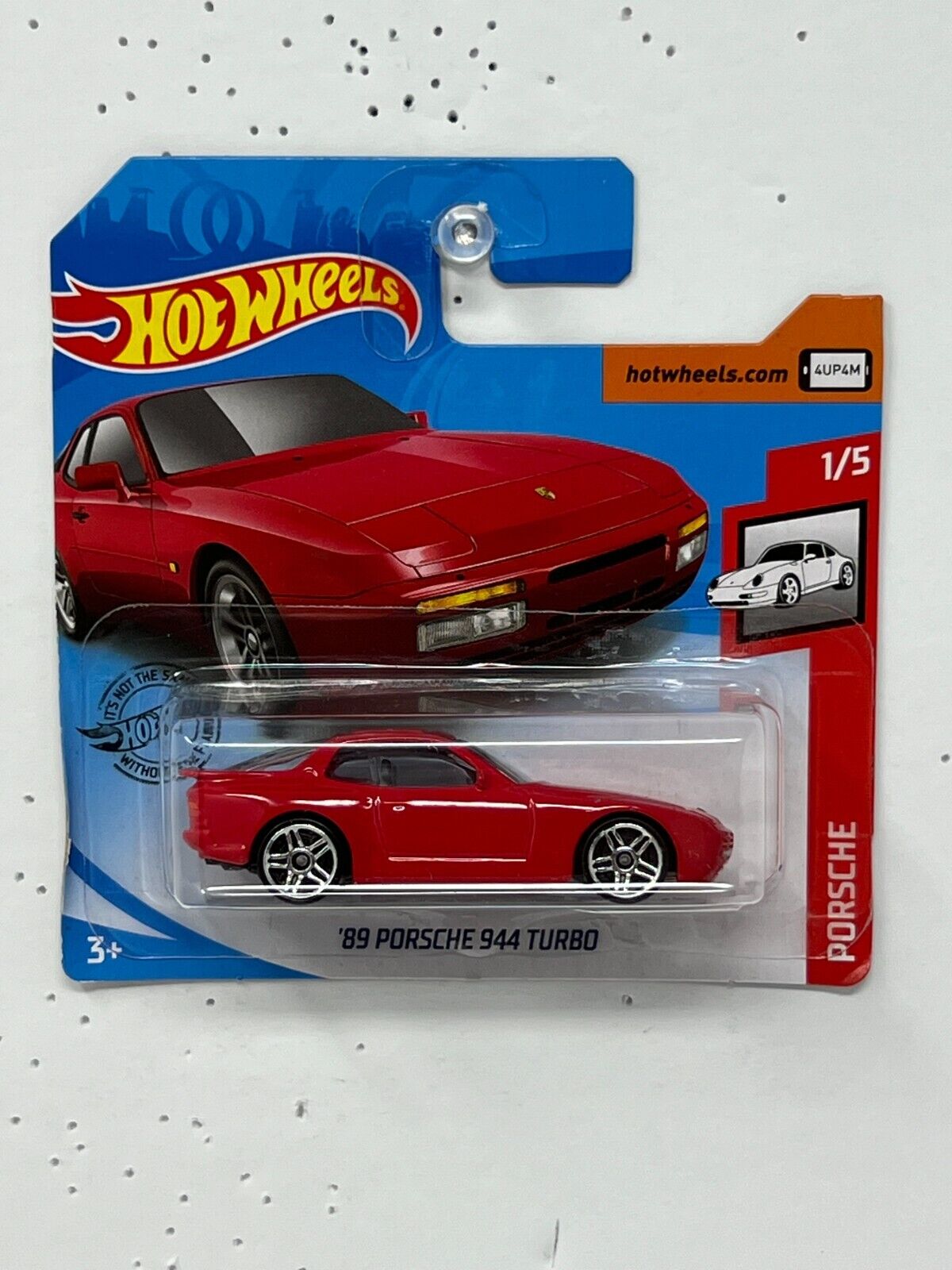 Hot Wheels 1989 Porsche 944 Turbo 1:64 Diecast Short Card