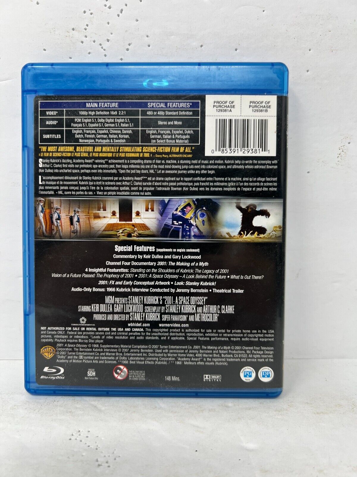 2001: A Space Odyssey (Blu-ray) Sci-Fi Good Condition!!!