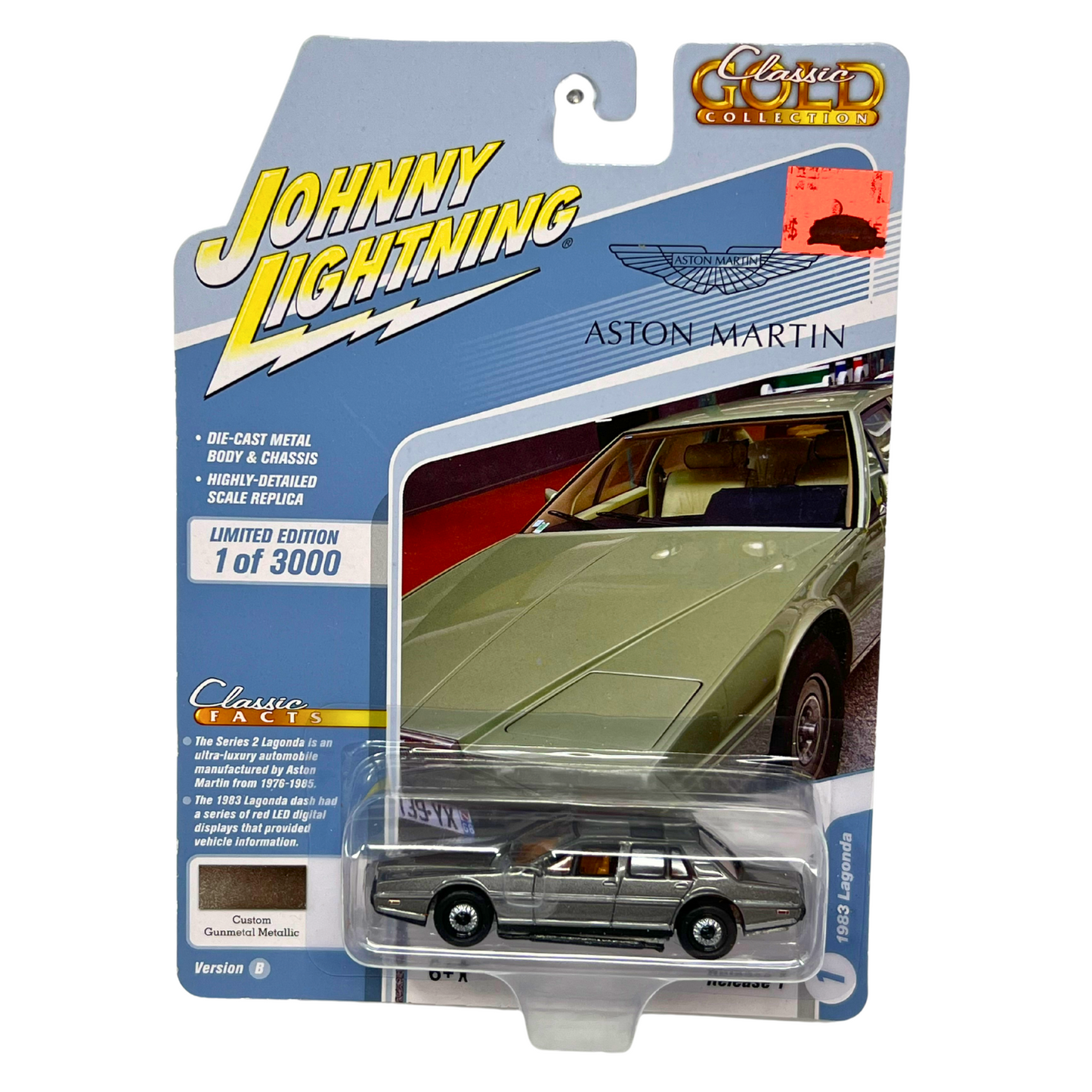 Johnny Lightning Classic Gold 1983 Aston Martin Lagonda 1:64 Diecast Version B