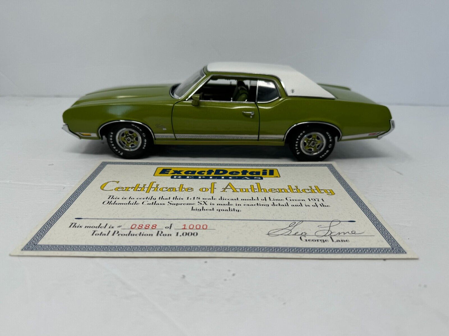 Exact Detail Replicas 1971 Oldsmobile Cutlass Supreme SX 1:18 Diecast