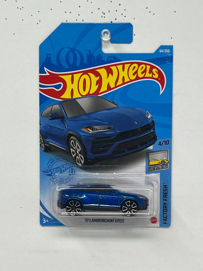 Hot Wheels Factory Fresh 2017 Lamborghini Urus 1:64 Diecast Blue V2