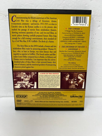 Civil War Films of the Silent Era (DVD) War Good Condition!!!