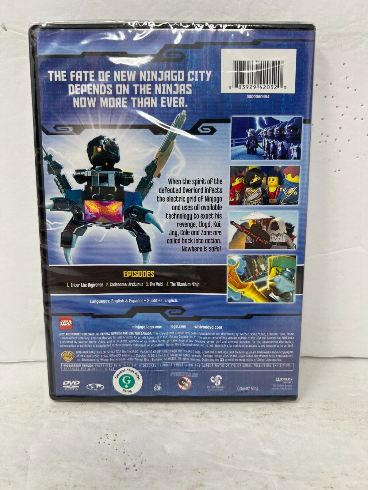 LEGO NinjaGo: Masters Of Spinjitzu Season 3 (DVD) Kids Cartoon New and Sealed!!!