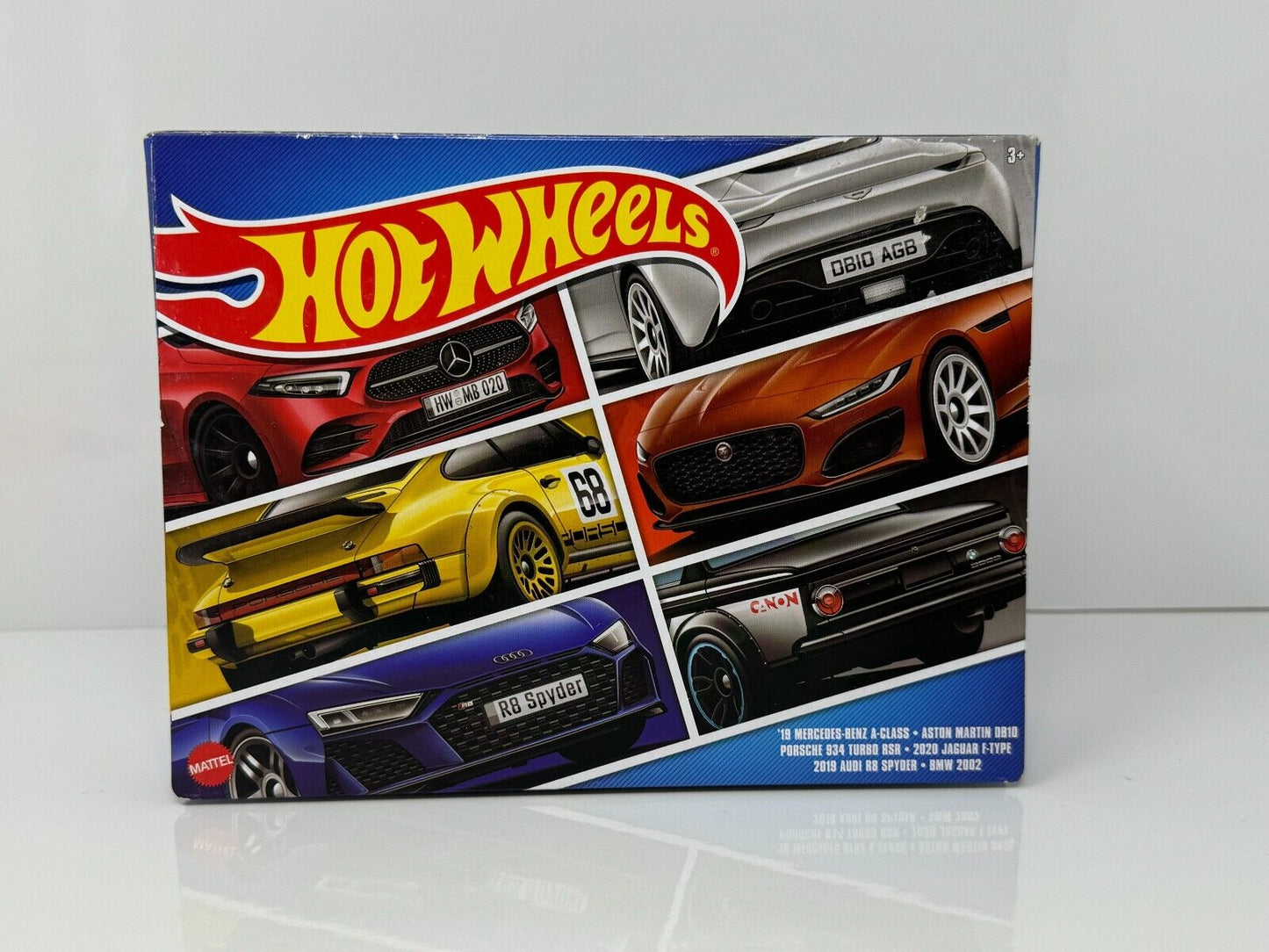 Hot Wheels European Themed 6-Pack '19 Mercedes-Benz A-Class, Porsche 934 Turbo R