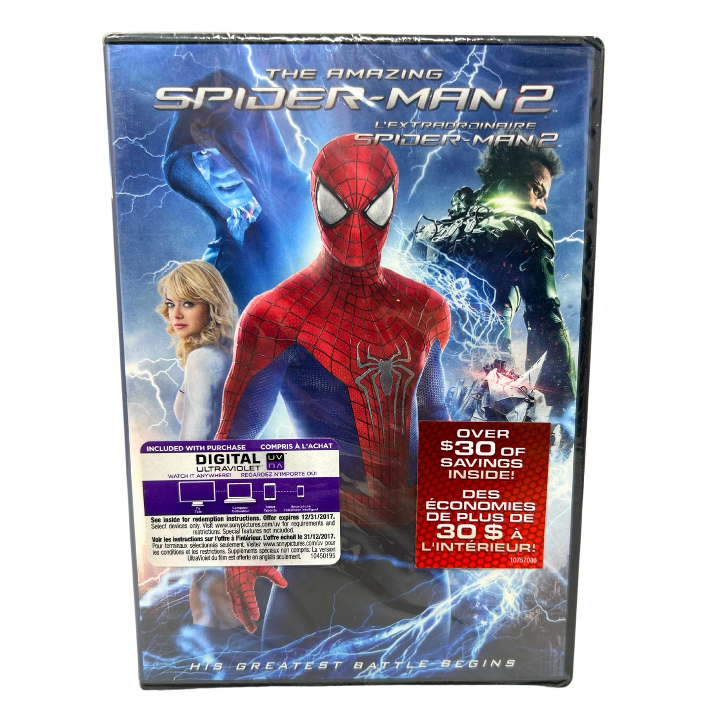 The Amazing Spider-Man 2 (DVD) Marvel New and Sealed!!!