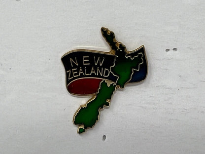 New Zealand Map Cities & States Lapel Pin CPS2