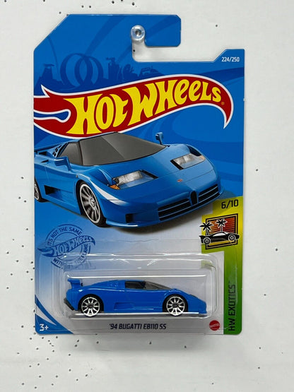 Hot Wheels HW Exotics '94 Bugatti EB110 SS Blue 1:64 Diecast