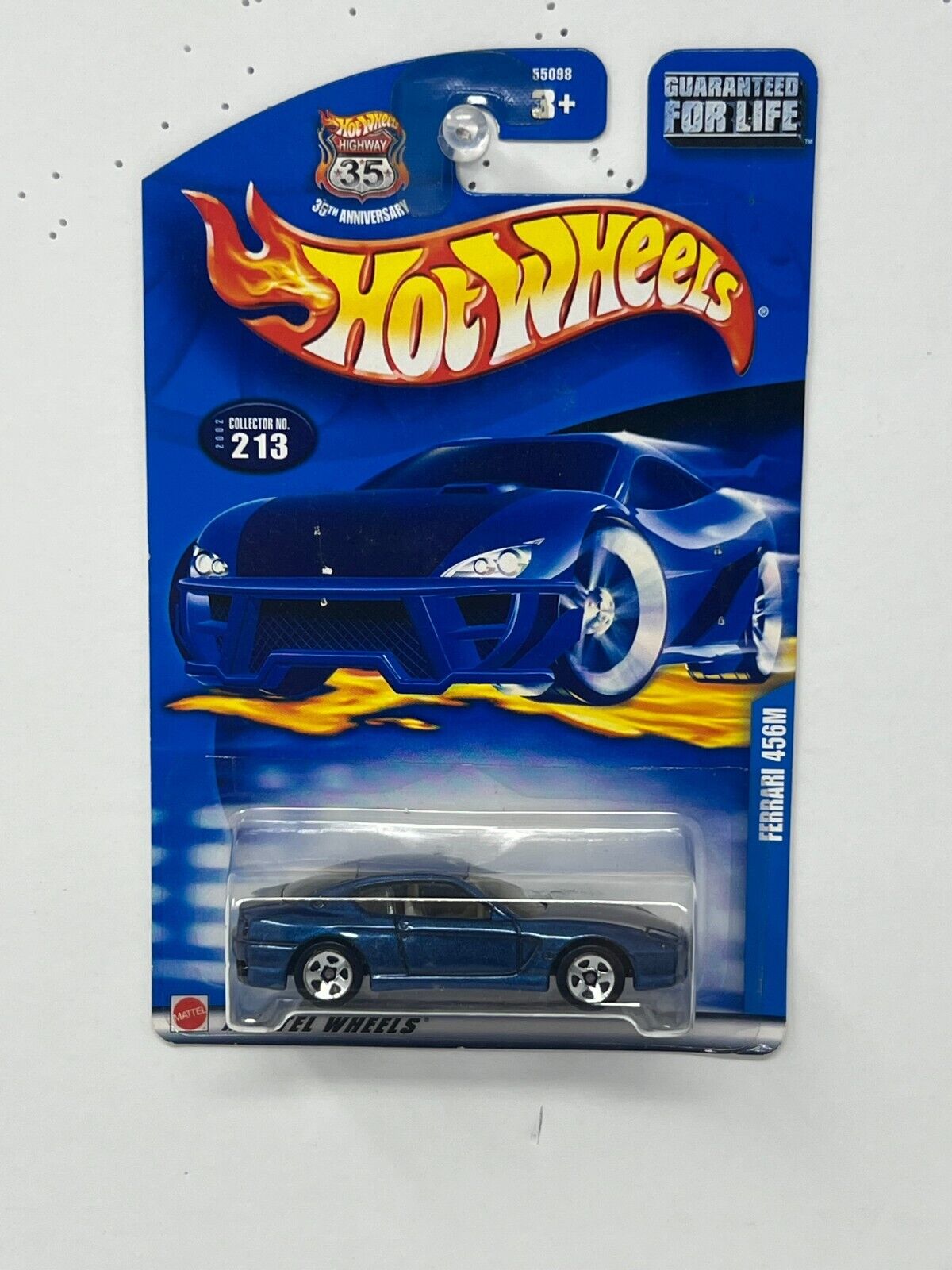 Hot Wheels Highway 35 Ferrari 456M Blue 1:64 Diecast Version 2