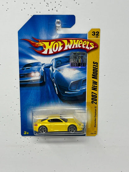 Hot Wheels 2007 New Models Porsche Cayman S 1:64 Diecast Yellow Factory Sealed