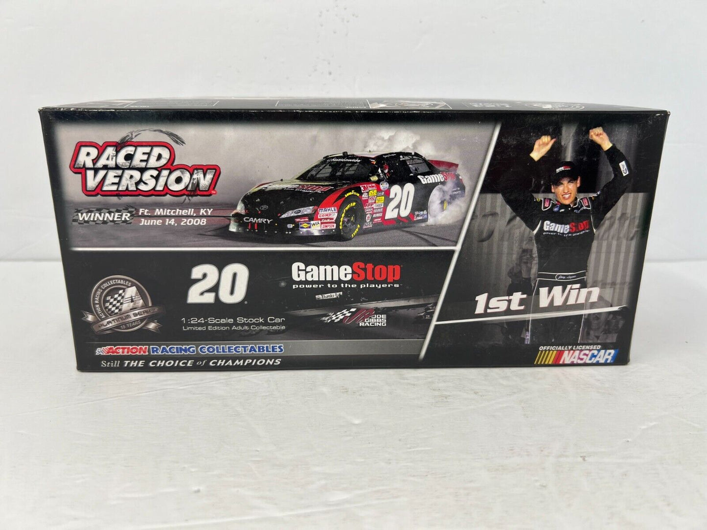 Action Nascar #20 Joey Logano Gamestop Kentucky Raced Win 2008 1:24 Diecast