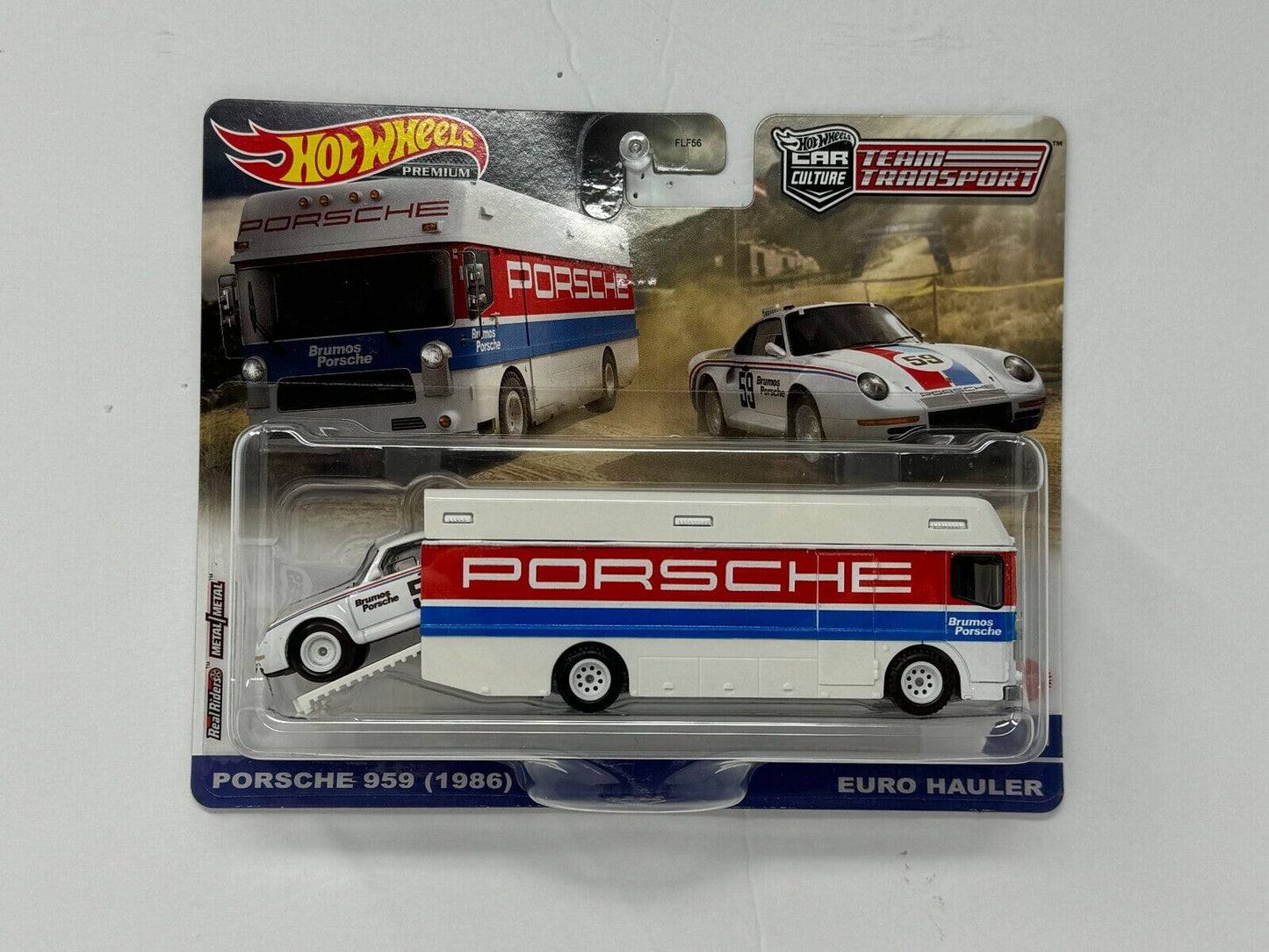 Hot Wheels Premium #61 Team Transport Porsche 959 1986 Euro Hauler 1:64 Diecast