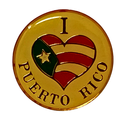 I Love Puerto Rico Cities & States Lapel Pin CPS2