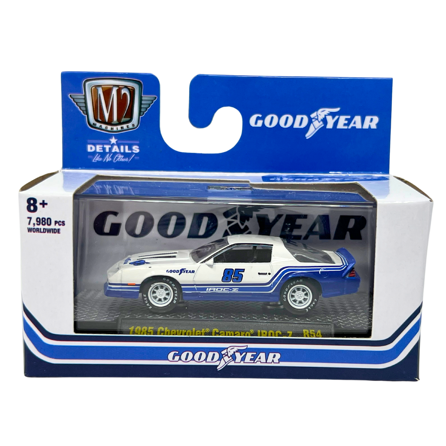 M2 Machines Goodyear 1985 Chevrolet Camaro Iroc-Z 1:64 Diecast V2