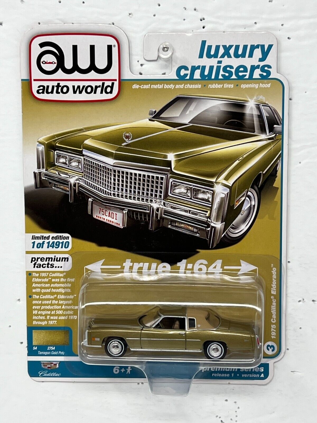 Autoworld Luxury Cruisers 1975 Cadillac Eldorado 1:64 Diecast Version A