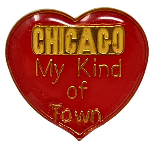 Chicago My Kind of Town Heart Souvenir Cities & States Lapel Pin P1