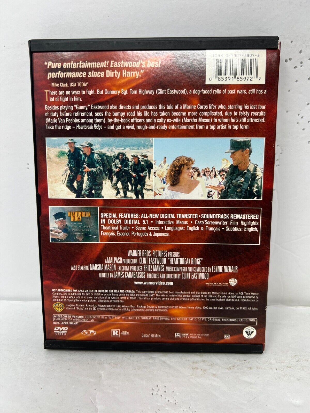 Heartbreak Ridge (DVD) War Good Condition!!!