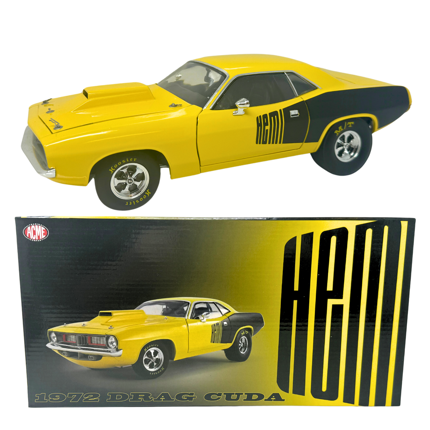 Acme 1972 Plymouth Cuda Hemi Drag 1:18 Diecast 1 of 642