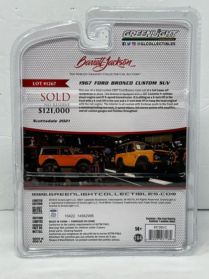 Greenlight Barrett-Jackson 1967 Ford Bronco Custom SUV 1:64 Diecast