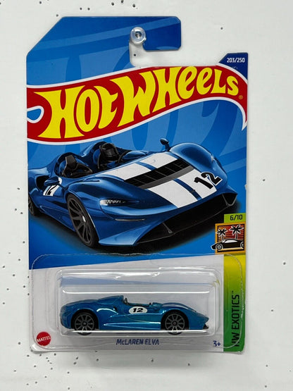 Hot Wheels HW Exotics McLaren Elva Blue 1:64 Diecast Version 5