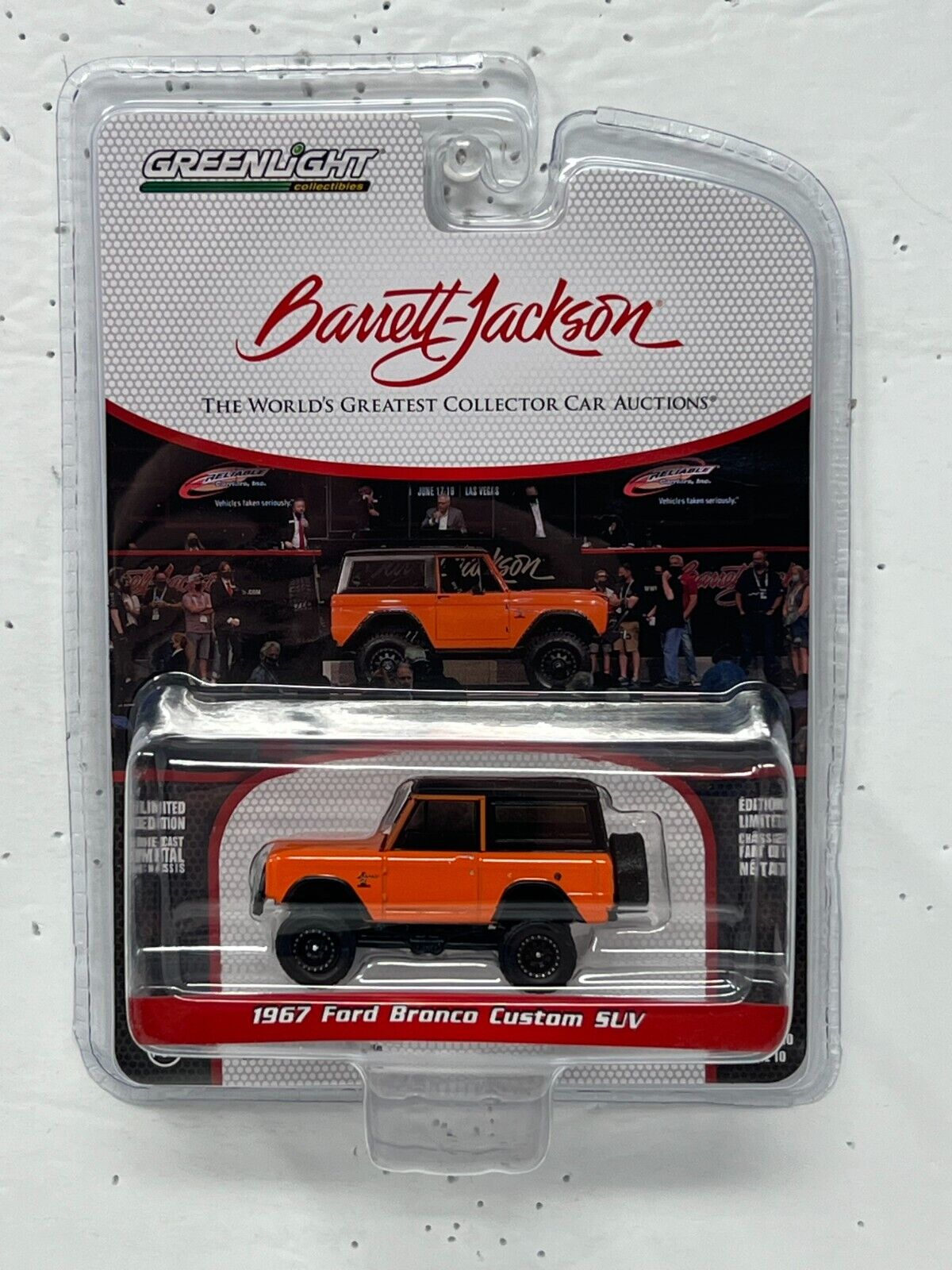 Greenlight Barrett-Jackson 1967 Ford Bronco Custom SUV 1:64 Diecast