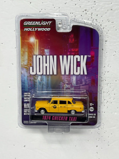 Greenlight Hollywood John Wick 1974 Checker Taxi 1:64 Diecast