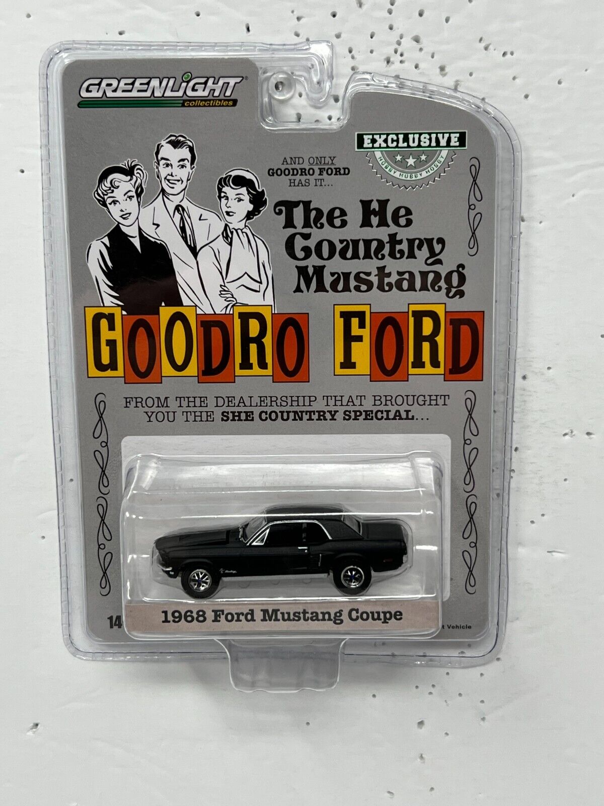 Greenlight Hobby Exclusives Goodro Ford 1968 Ford Mustang Coupe 1:64 Diecast